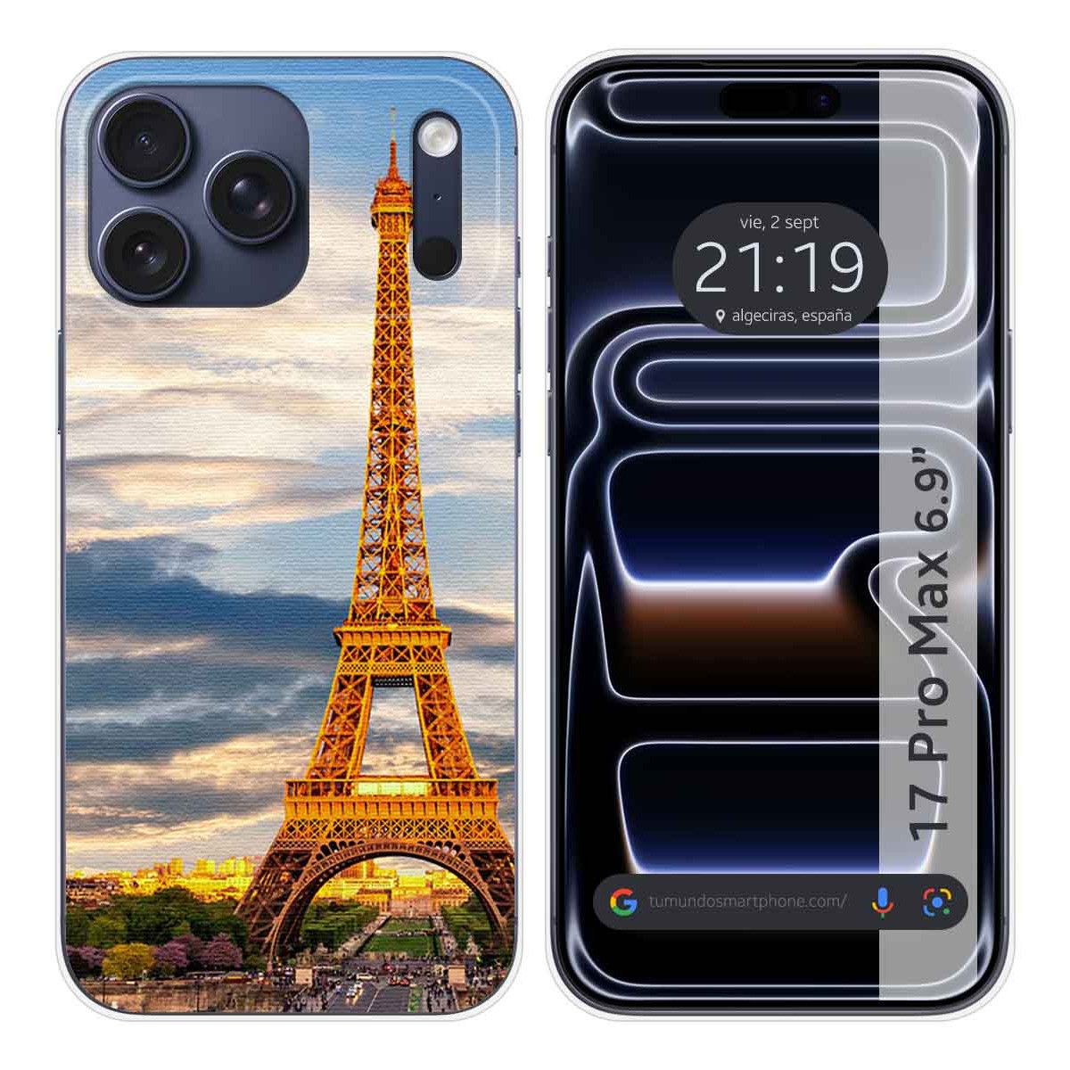 Funda Silicona para Iphone 17 Pro Max (6.9) diseño Paris Dibujos