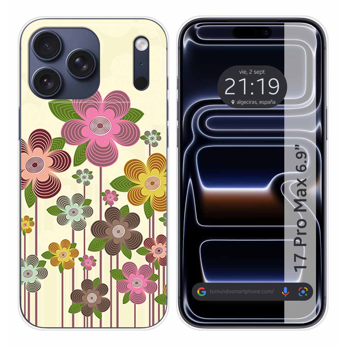 Funda Silicona para Iphone 17 Pro Max (6.9) diseño Primavera En Flor Dibujos