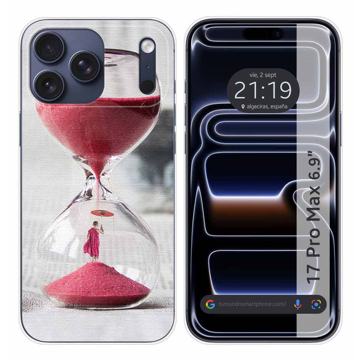 Funda Silicona para Iphone 17 Pro Max (6.9) diseño Reloj Dibujos