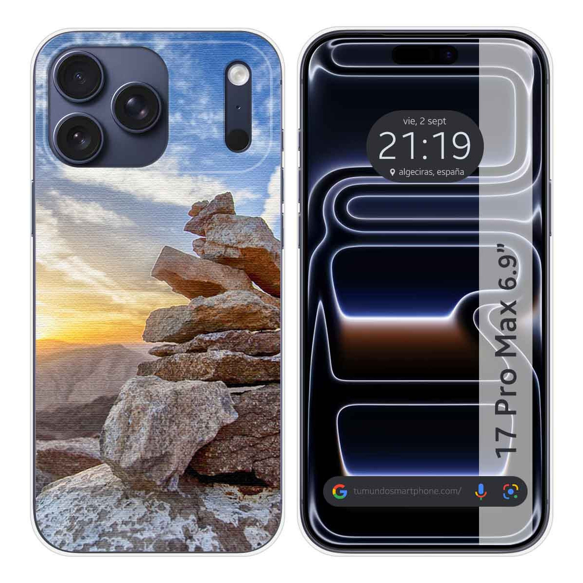 Funda Silicona para Iphone 17 Pro Max (6.9) diseño Sunset Dibujos