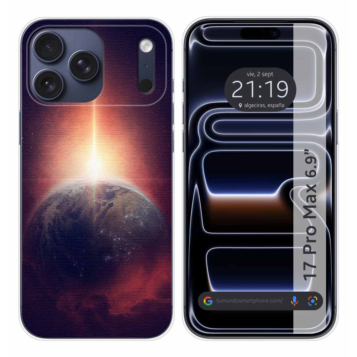 Funda Silicona para Iphone 17 Pro Max (6.9) diseño Tierra Dibujos