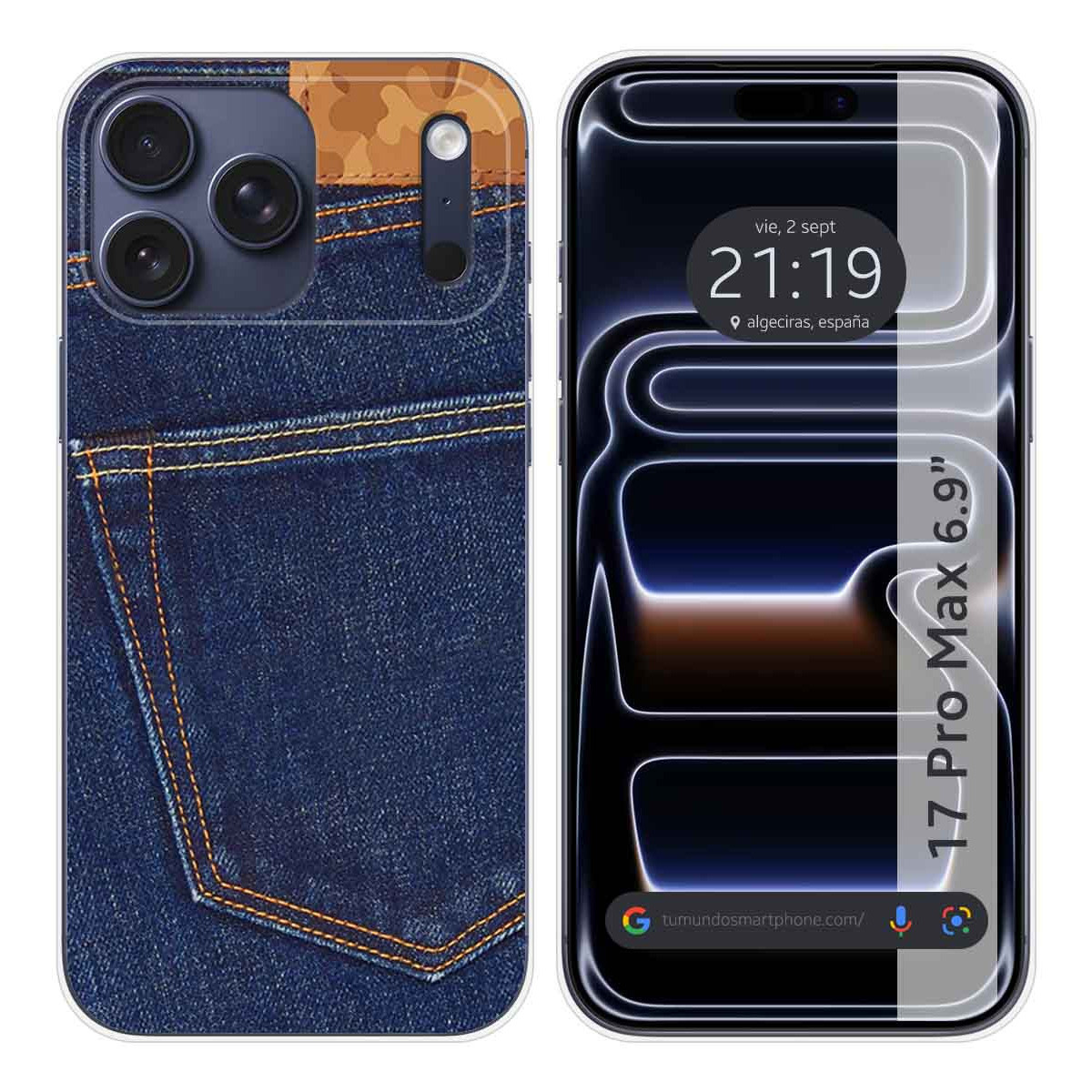 Funda Silicona para Iphone 17 Pro Max (6.9) diseño Vaquero Dibujos