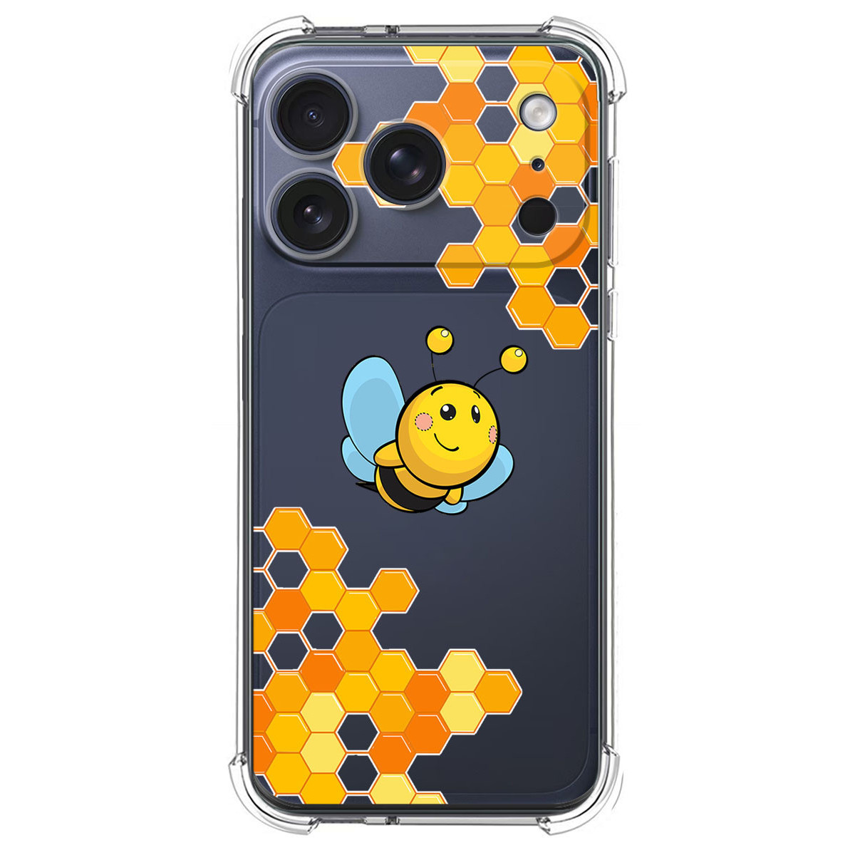 Funda Silicona Antigolpes para Iphone 17 Pro Max (6.9) diseño Abeja Dibujos