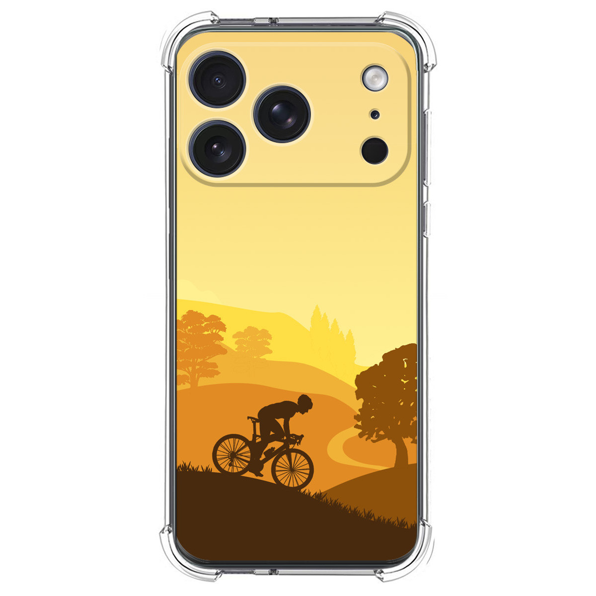 Funda Silicona Antigolpes para Iphone 17 Pro Max (6.9) diseño Ciclista Dibujos