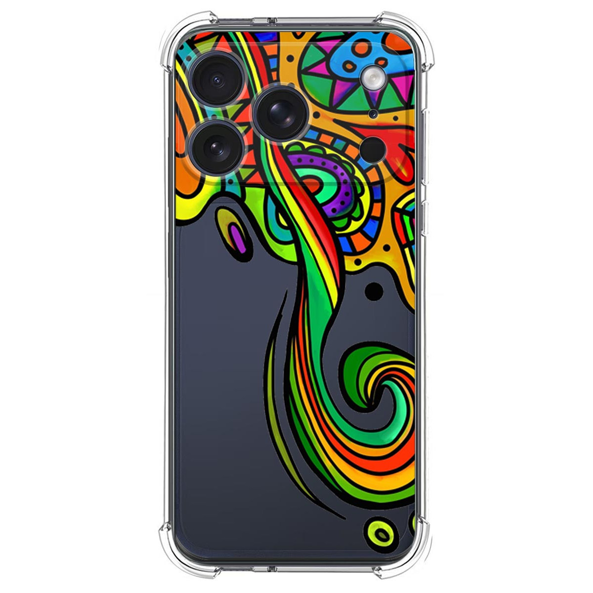 Funda Silicona Antigolpes para Iphone 17 Pro Max (6.9) diseño Colores Dibujos