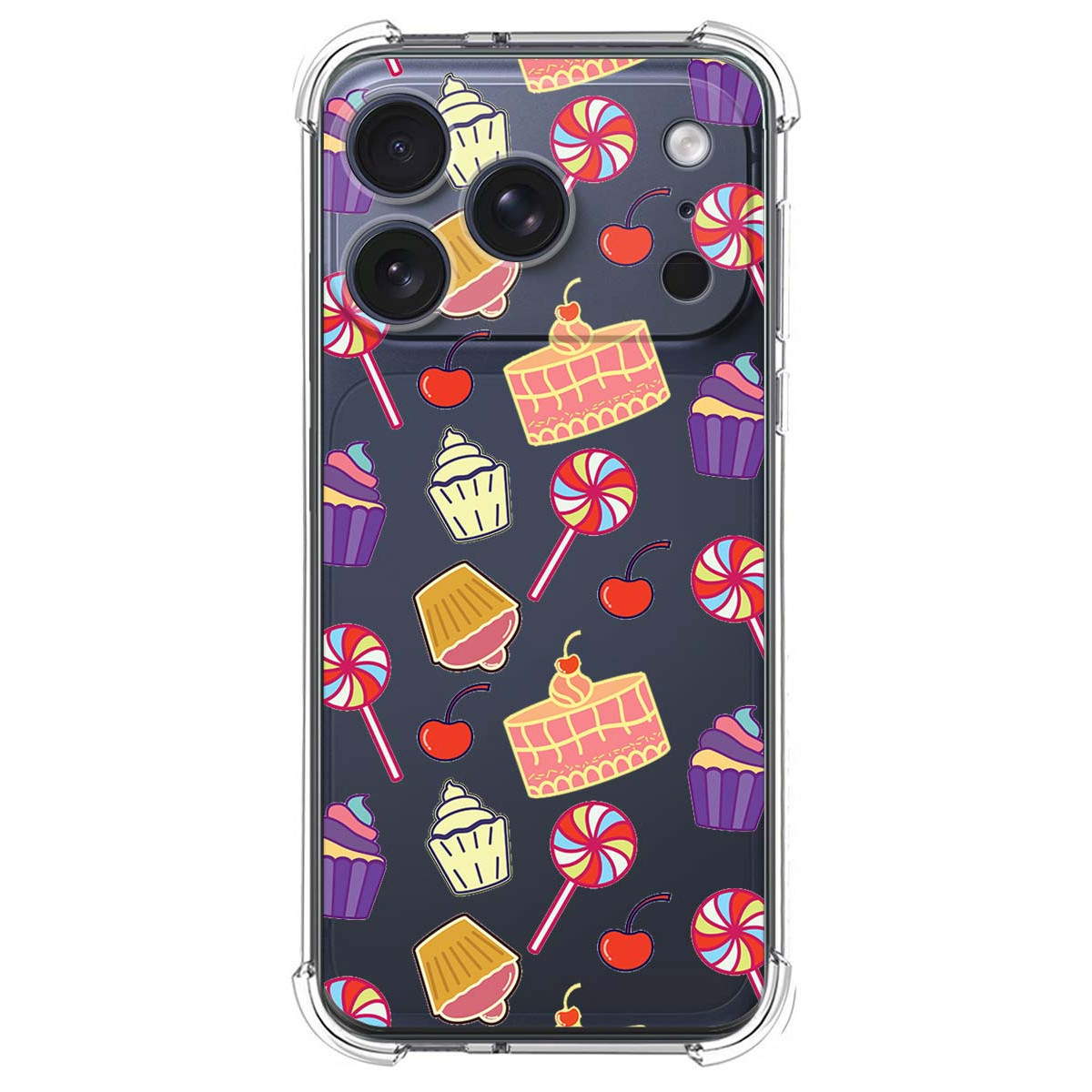 Funda Silicona Antigolpes para Iphone 17 Pro Max (6.9) diseño Dulces 01 Dibujos