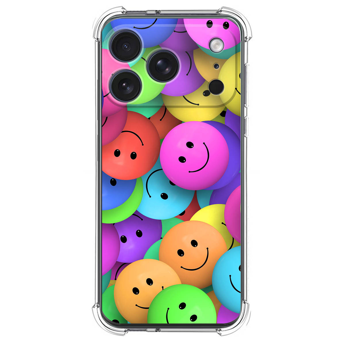 Funda Silicona Antigolpes para Iphone 17 Pro Max (6.9) diseño Smile Dibujos
