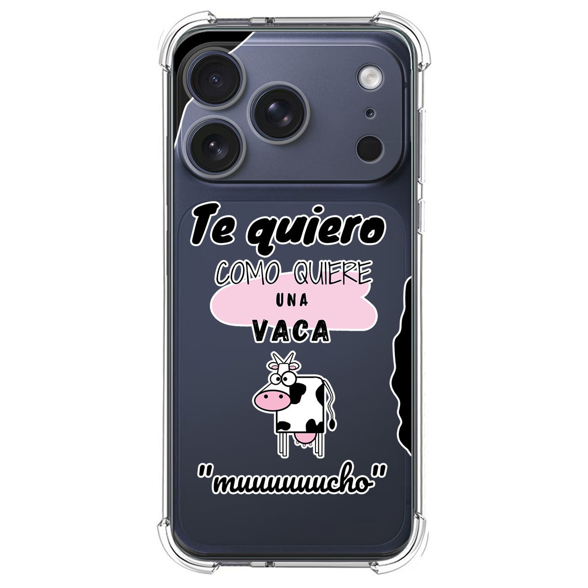 Funda Silicona Antigolpes para Iphone 17 Pro Max (6.9) diseño Vaca Dibujos