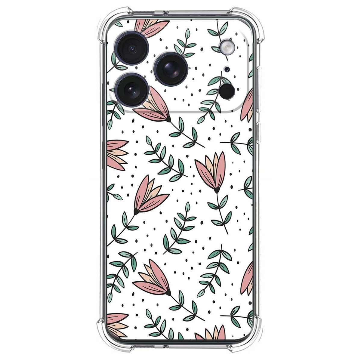 Funda Silicona Antigolpes para Iphone 17 Pro Max (6.9) diseño Flores 01 Dibujos