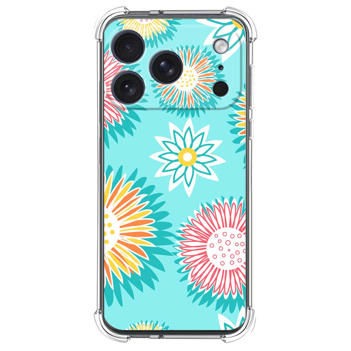Funda Silicona Antigolpes para Iphone 17 Pro Max (6.9) diseño Flores 05 Dibujos