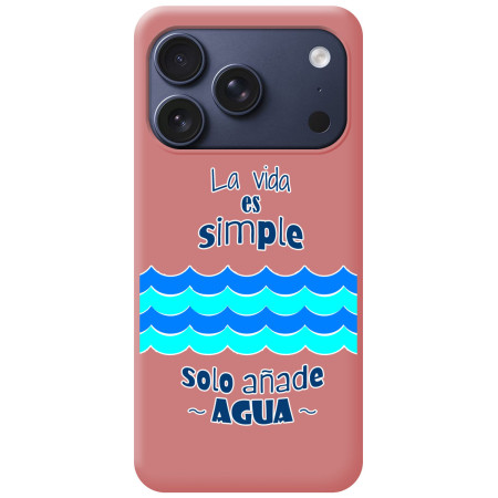 Funda Silicona Líquida Rosa para Iphone 17 Pro Max (6.9) diseño Agua Dibujos