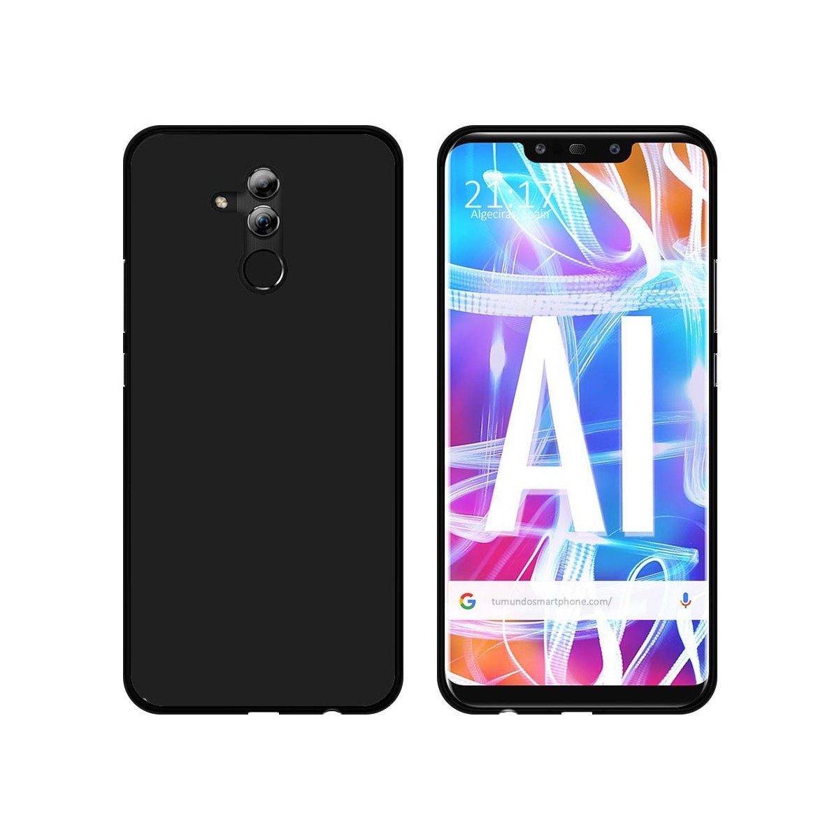Funda Gel Tpu para Huawei Mate 20 Lite Color Negra