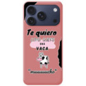 Funda Silicona Líquida Rosa para Iphone 17 Pro Max (6.9) diseño Vaca Dibujos