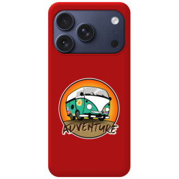 Funda Silicona Líquida Roja para Iphone 17 Pro Max (6.9) diseño Adventure Dibujos