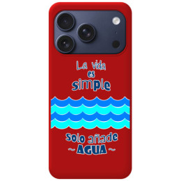 Funda Silicona Líquida Roja para Iphone 17 Pro Max (6.9) diseño Agua Dibujos