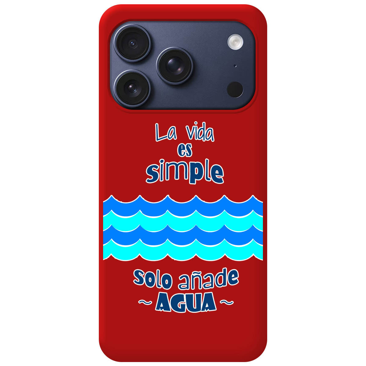 Funda Silicona Líquida Roja para Iphone 17 Pro Max (6.9) diseño Agua Dibujos