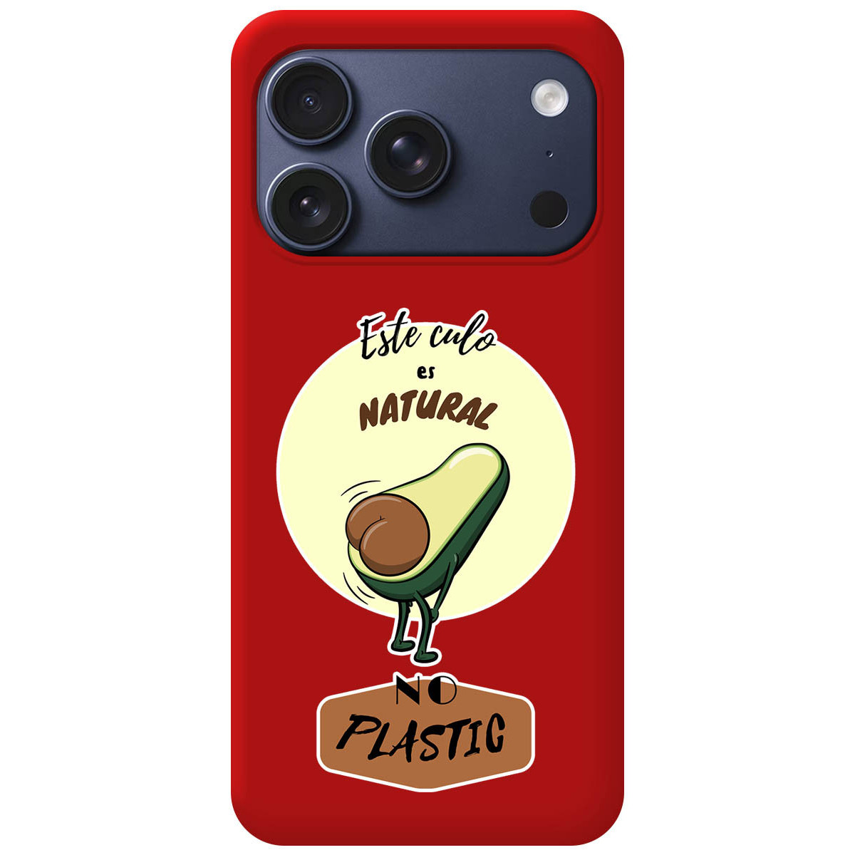Funda Silicona Líquida Roja para Iphone 17 Pro Max (6.9) diseño Culo Natural Dibujos