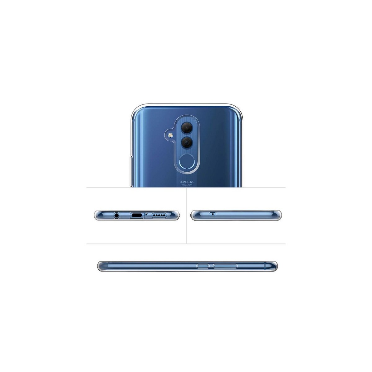 Funda Gel Tpu Fina Ultra-Thin 0,5mm Transparente para Huawei Mate 20 Lite