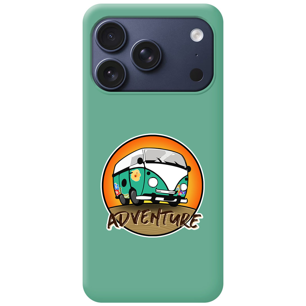 Funda Silicona Líquida Verde para Iphone 17 Pro Max (6.9) diseño Adventure Dibujos