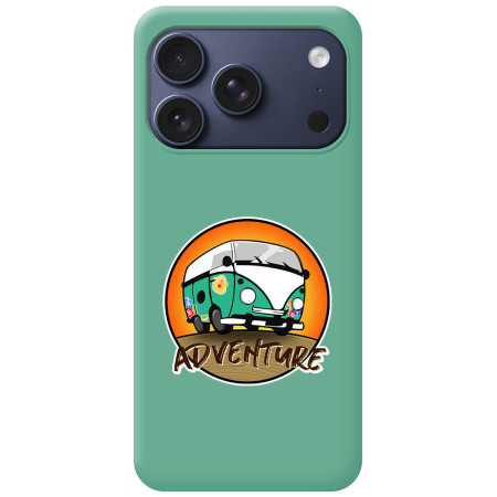 Funda Silicona Líquida Verde para Iphone 17 Pro Max (6.9) diseño Adventure Dibujos