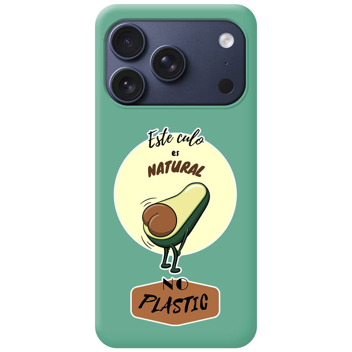 Funda Silicona Líquida Verde para Iphone 17 Pro Max (6.9) diseño Culo Natural Dibujos