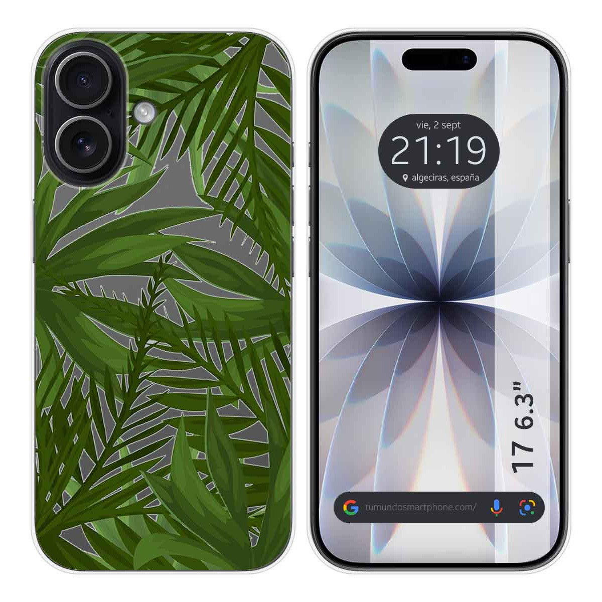 Funda Silicona Transparente para Iphone 17 (6.3) diseño Jungla Dibujos