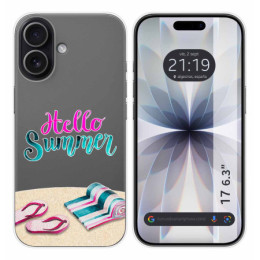 Funda Silicona Transparente para Iphone 17 (6.3) diseño Summer Dibujos
