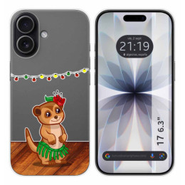 Funda Silicona Transparente para Iphone 17 (6.3) diseño Suricata Dibujos