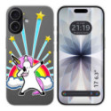 Funda Silicona Transparente para Iphone 17 (6.3) diseño Unicornio Dibujos