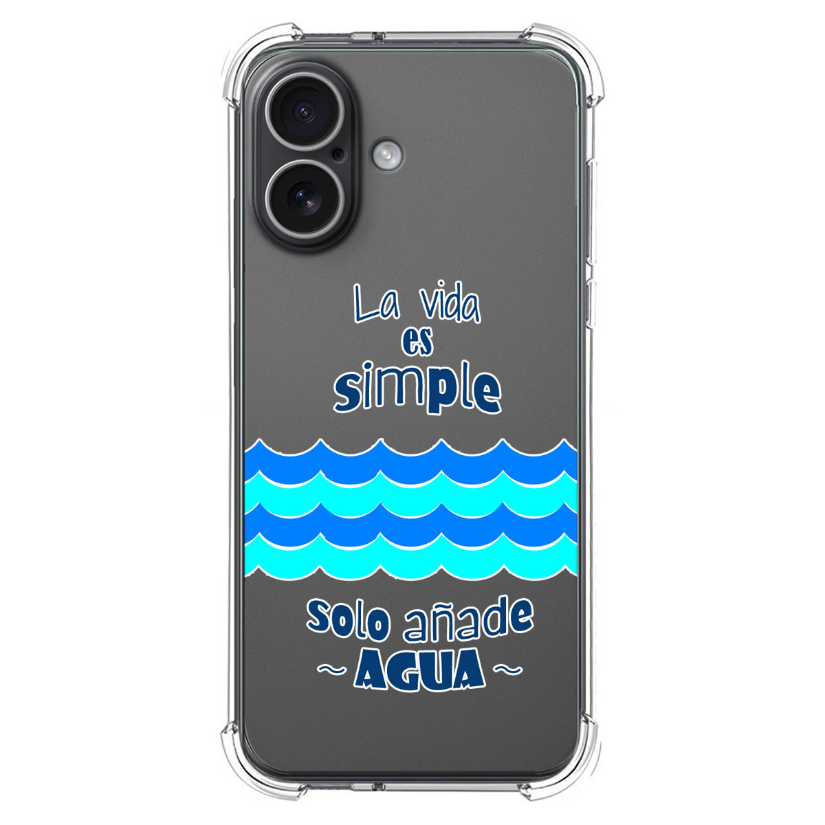 Funda Silicona Antigolpes para Iphone 17 (6.3) diseño Agua Dibujos