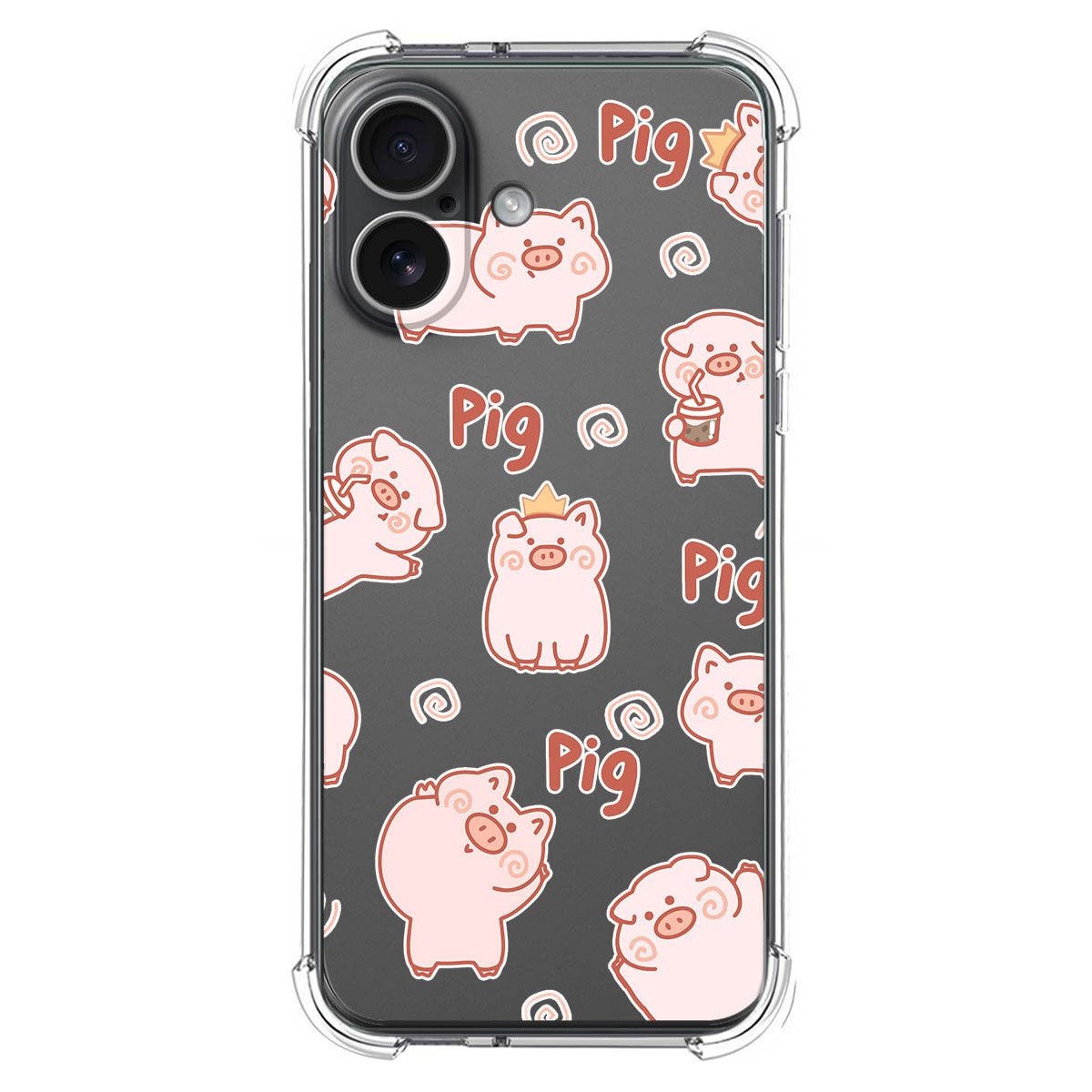 Funda Silicona Antigolpes para Iphone 17 (6.3) diseño Cerdos Dibujos