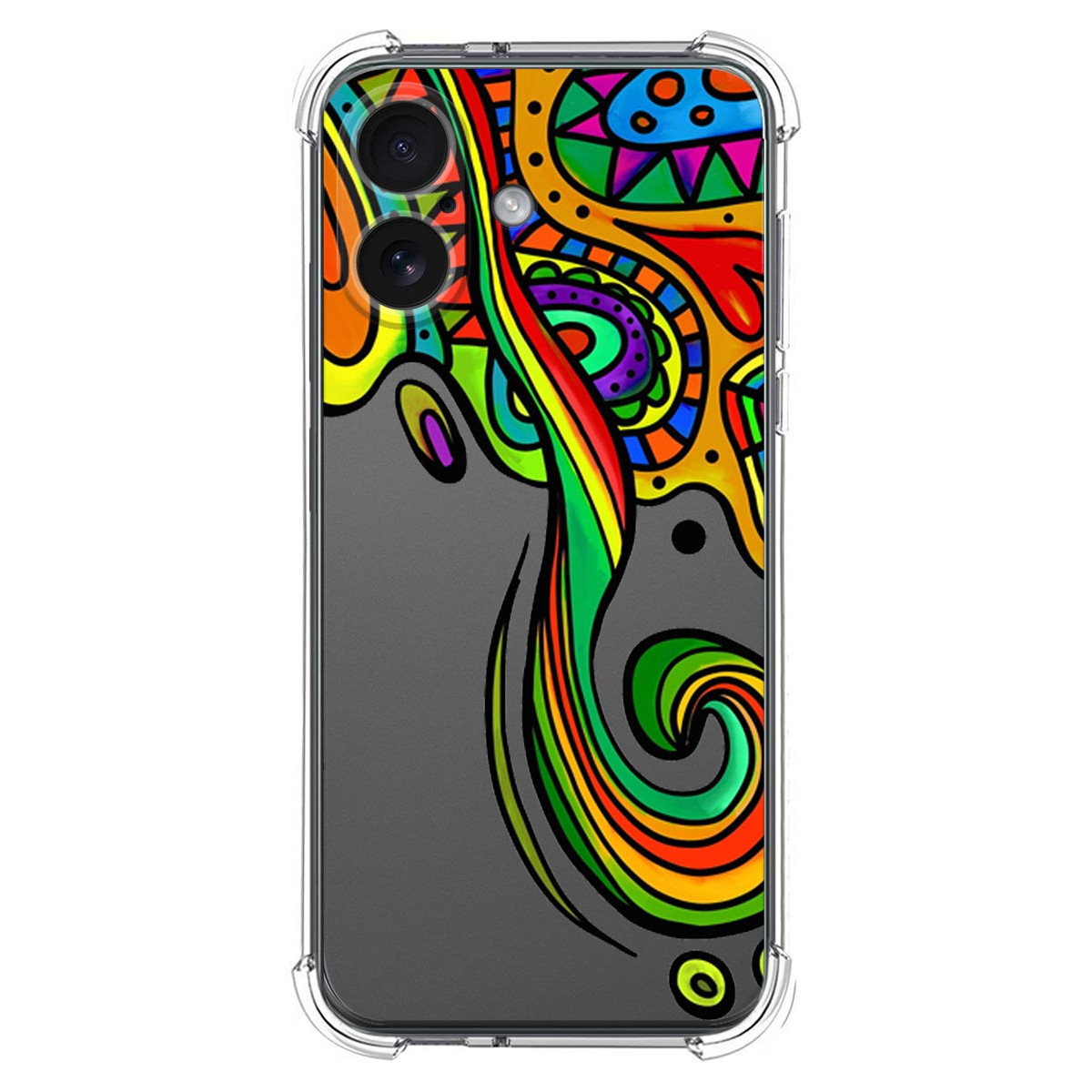 Funda Silicona Antigolpes para Iphone 17 (6.3) diseño Colores Dibujos