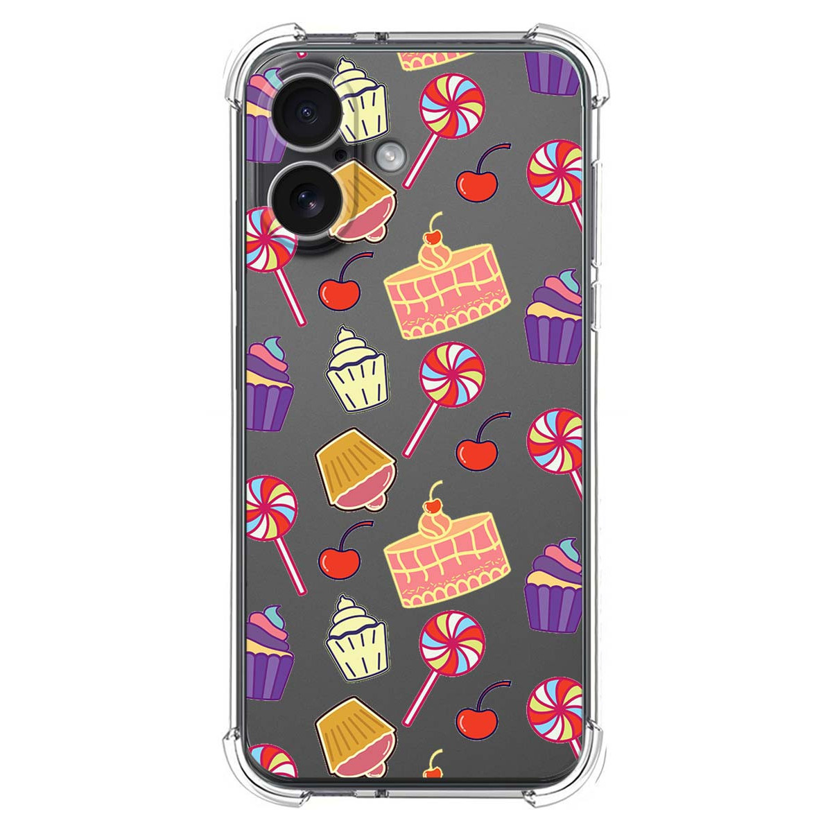 Funda Silicona Antigolpes para Iphone 17 (6.3) diseño Dulces 01 Dibujos