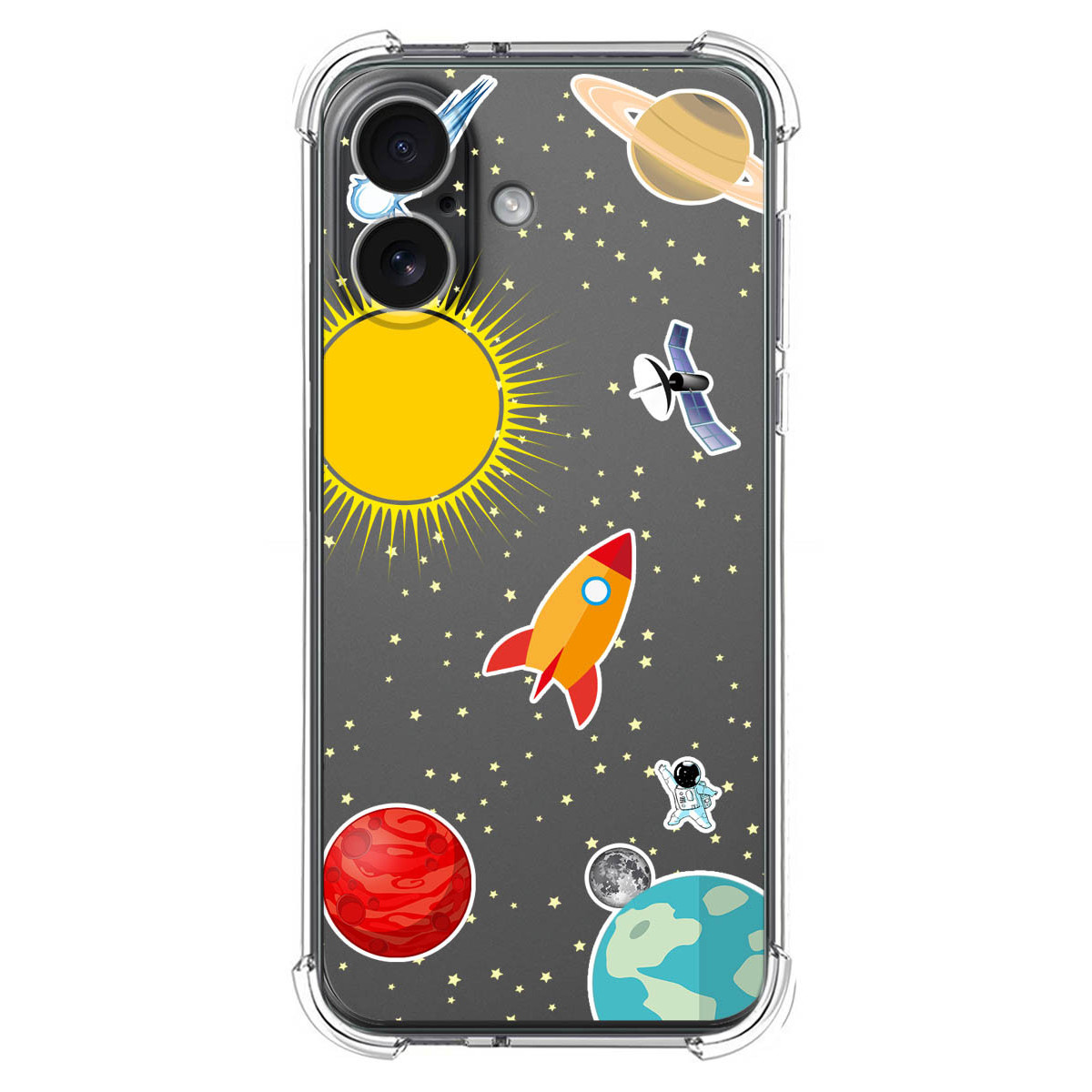 Funda Silicona Antigolpes para Iphone 17 (6.3) diseño Espacio Dibujos