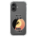 Funda Silicona Antigolpes para Iphone 17 (6.3) diseño Mujer Escalada Dibujos