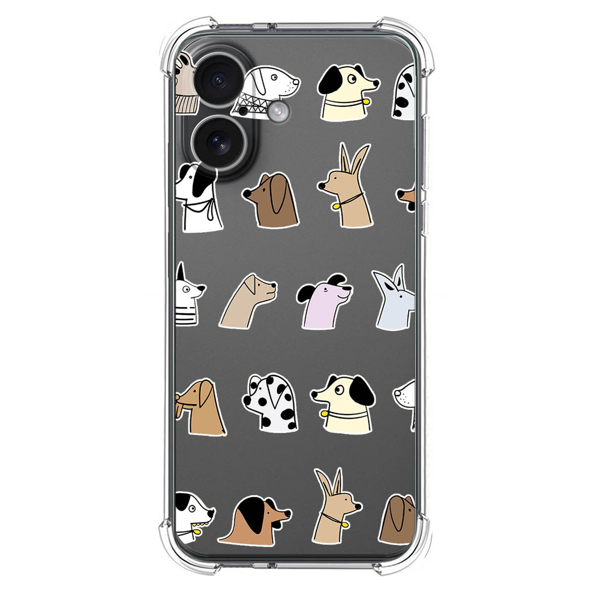 Funda Silicona Antigolpes para Iphone 17 (6.3) diseño Perros Dibujos