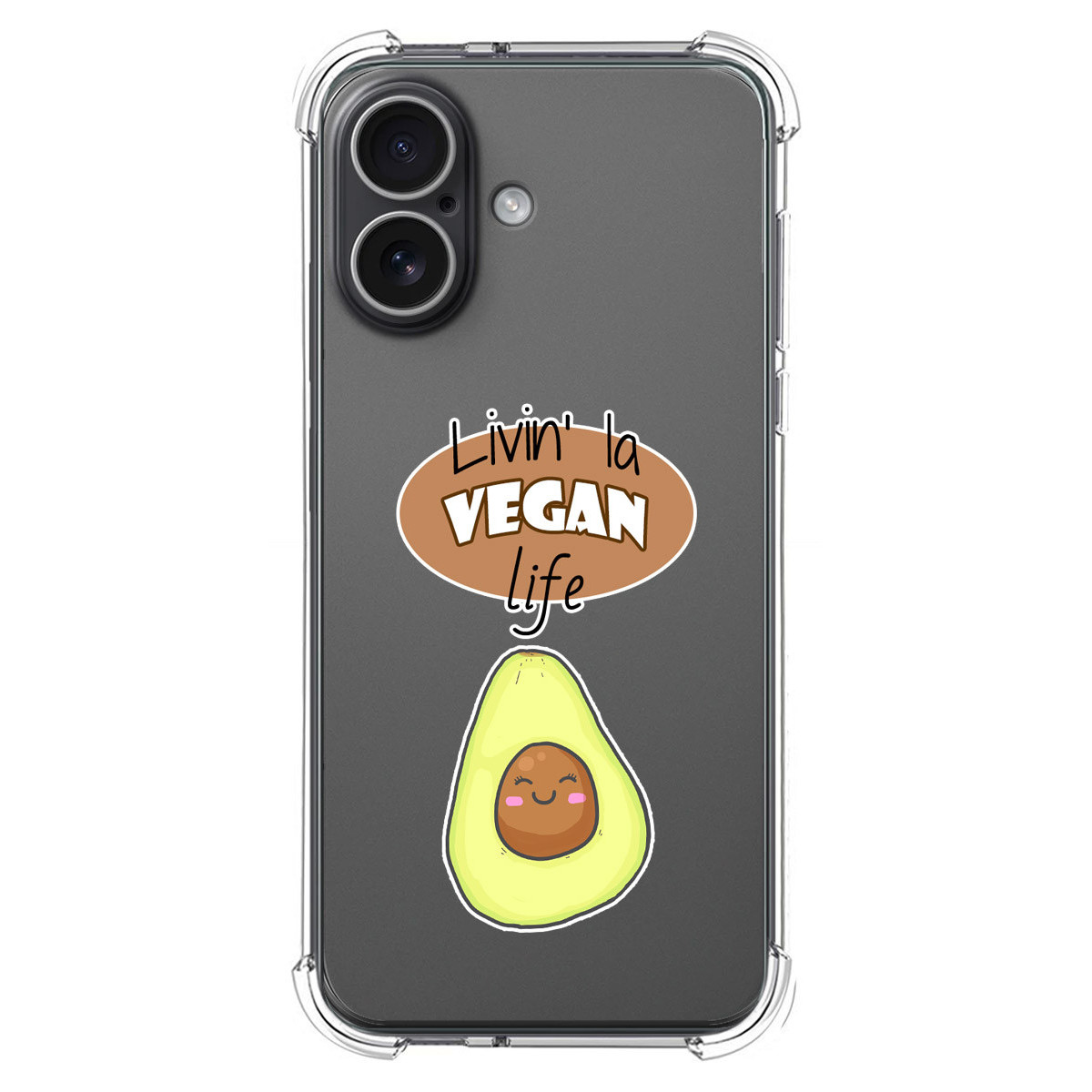 Funda Silicona Antigolpes para Iphone 17 (6.3) diseño Vegan Life Dibujos