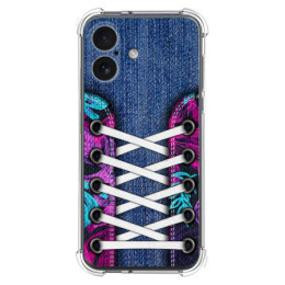 Funda Silicona Antigolpes para Iphone 17 (6.3) diseño Zapatillas 06 Dibujos