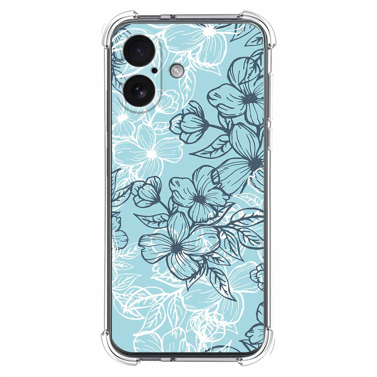 Funda Silicona Antigolpes para Iphone 17 (6.3) diseño Flores 03 Dibujos