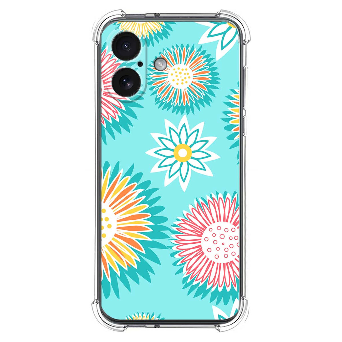 Funda Silicona Antigolpes para Iphone 17 (6.3) diseño Flores 05 Dibujos