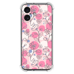 Funda Silicona Antigolpes para Iphone 17 (6.3) diseño Flores 07 Dibujos