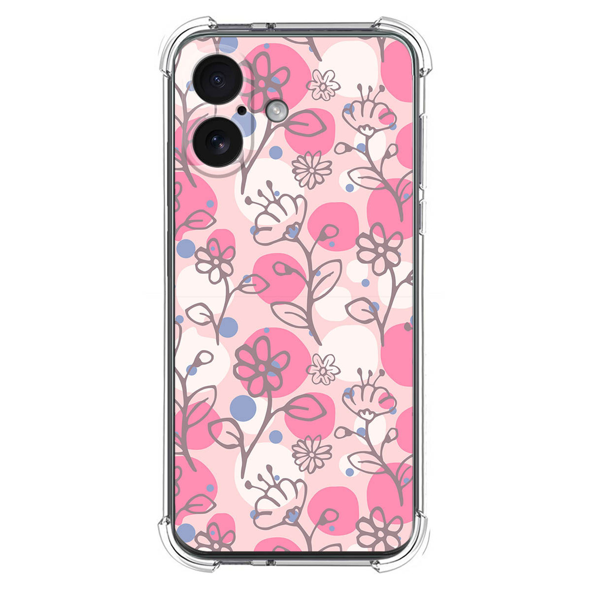 Funda Silicona Antigolpes para Iphone 17 (6.3) diseño Flores 07 Dibujos