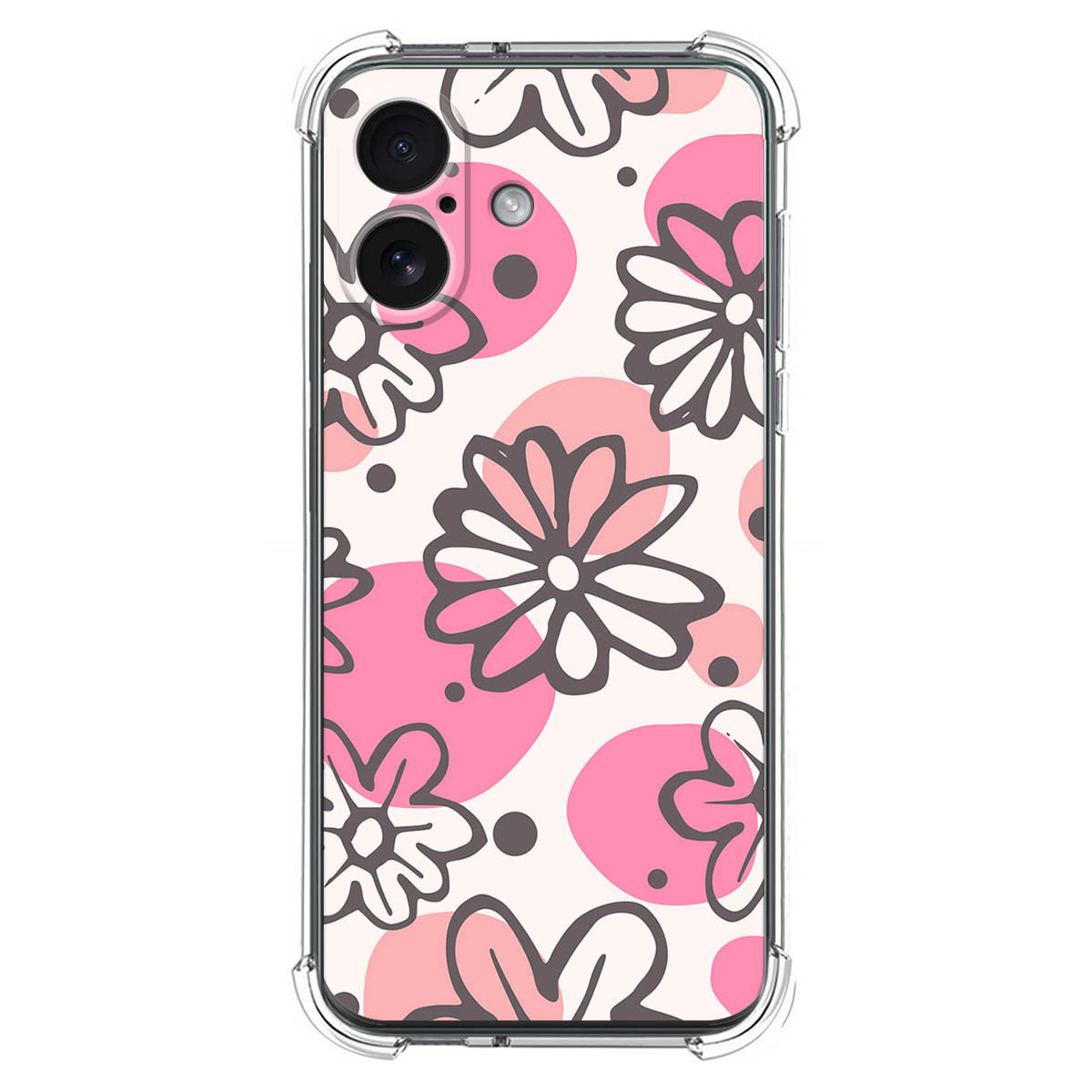 Funda Silicona Antigolpes para Iphone 17 (6.3) diseño Flores 09 Dibujos