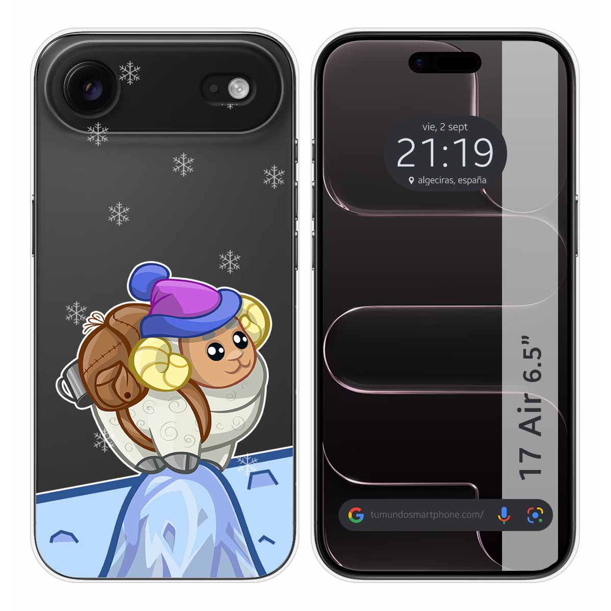 Funda Silicona Transparente para Iphone 17 Air (6.5) diseño Cabra Dibujos