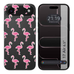 Funda Silicona Transparente para Iphone 17 Air (6.5) diseño Flamenco Dibujos