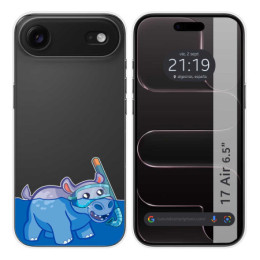 Funda Silicona Transparente para Iphone 17 Air (6.5) diseño Hipo Dibujos