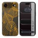Funda Silicona Transparente para Iphone 17 Air (6.5) diseño Hojas Dibujos