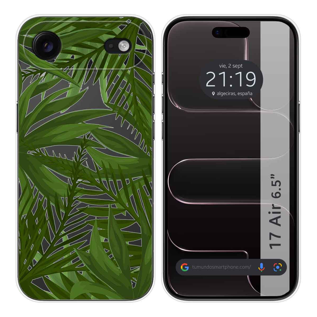 Funda Silicona Transparente para Iphone 17 Air (6.5) diseño Jungla Dibujos