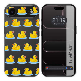 Funda Silicona Transparente para Iphone 17 Air (6.5) diseño Pato Dibujos