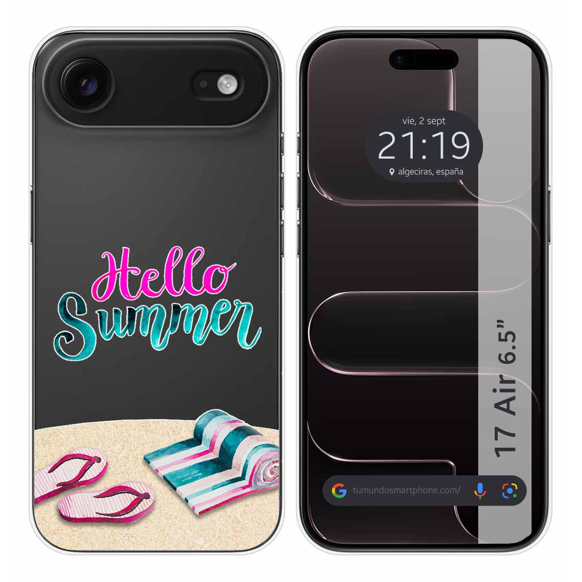 Funda Silicona Transparente para Iphone 17 Air (6.5) diseño Summer Dibujos